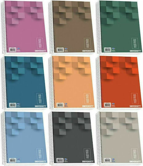 Skag Spiral Heft Geregelt A4 90 Blätter 3 Themen University Abstract 1Stück (Μiverse Farben)