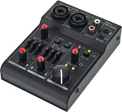 The t.mix MicroMix 1 USB Αυτοενισχυόμενος Αναλογικός Μίκτης 2 Καναλιών με Phantom Power & 2 Εισόδους XLR