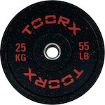 Toorx Scheibenset Olympischen Typs Gummierte 1 x 25kg Φ50mm