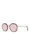 Emilio Pucci Damen Sonnenbrille mit Mehrfarbig Metall Gestell und Rosa Linse EP0046-O 55Y