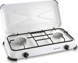 Kemper Liquid Gas Countertop Double Burner White