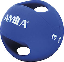 Amila Μπάλα Medicine 22cm, 3kg σε Μπλε Χρώμα
