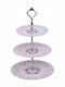 Ceramic Dessert Tower Stand with 3 Tiers White Ø26cmxY30cm