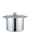Muhler with Glass lid from Stainless Steel & Triple bottom Deep Stainless Steel Pot 14.8lt / 30cm