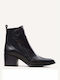 Alpe Leather Women's Chelsea Boots with Medium Heel Black