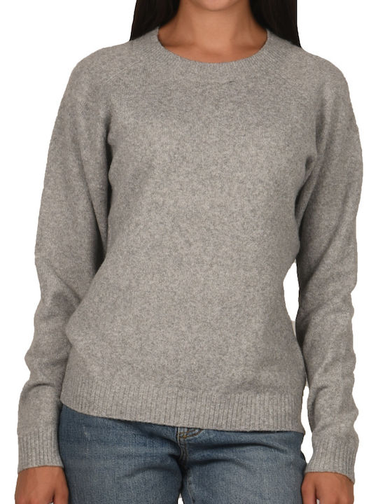 Vero Moda Damen Langarm Pullover Light Grey Mel...