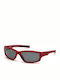 Timberland Men's Sunglasses with Red Plastic Frame and Black Polarized Lens TB9154 67D