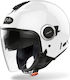 Airoh Helios Jet Helmet with Sun Visor ECE 22.05 1250gr White Gloss AIR000KRA157