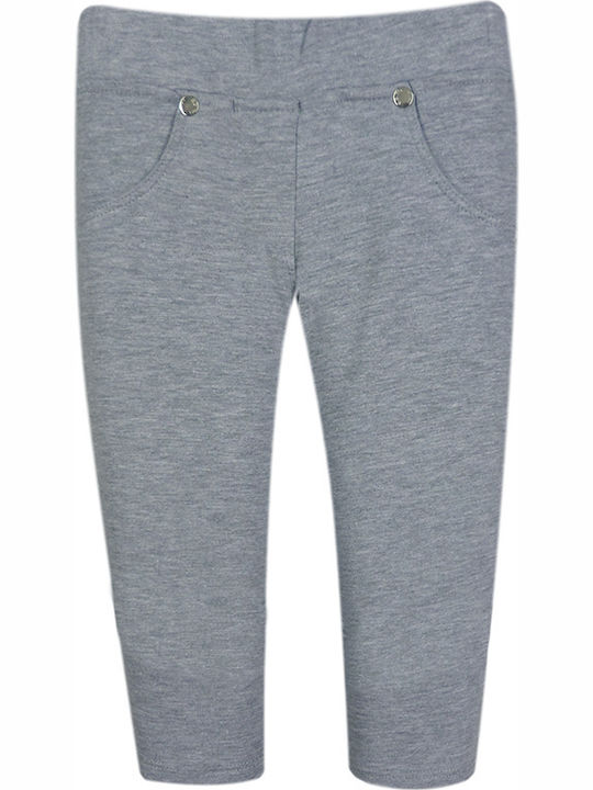 Kids Legging Capri grey with pockets