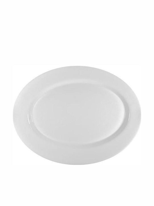 Bormioli Rocco Tempered ovale 30cm Servierplatte Oval Keramik Weiß 30x22cm 6Stück