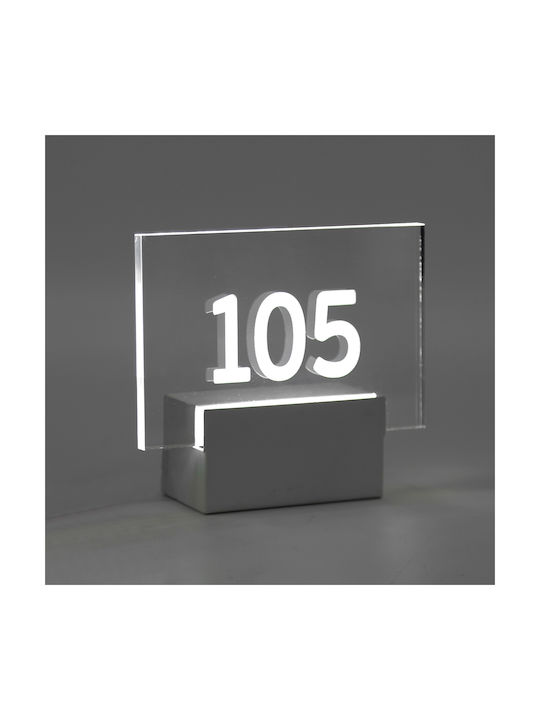 VK Lighting Modern Lamp Wall with Integrated LED Transparent 15x10cm