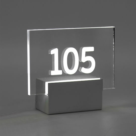 VK Lighting Modern Lamp Wall with Integrated LED and Cool White Light Transparent 15x10cm