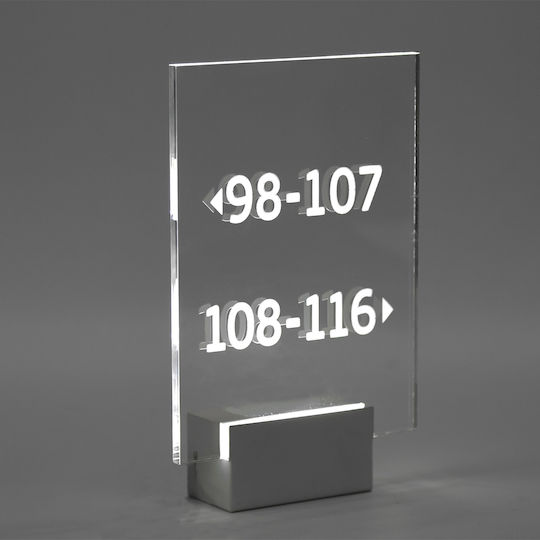 VK Lighting Modern Lamp Wall with Integrated LED and Cool White Light Transparent 16x16cm