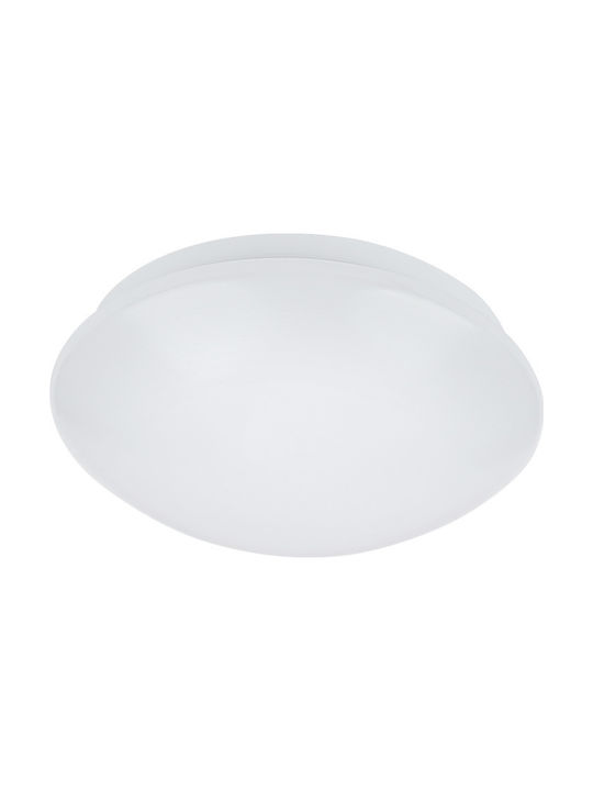 Elmark Outdoor Ceiling Flush Mount with Integrated LED in White Color 95BRICE24LED