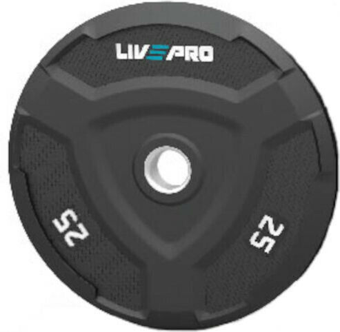 Live Pro Δίσκος Ολυμπιακού Τύπου Λαστιχένιος 1 x 25kg Φ50mm
