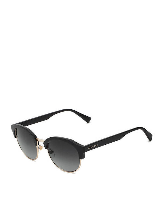 Hawkers Dark Classic Rounded Sonnenbrillen mit Schwarz Rahmen