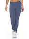 Pantaloni Dama High Rise Albastru