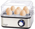 Adler AD 4486 Βραστήρας Αυγών 8 Θέσεων 800W Ασημί