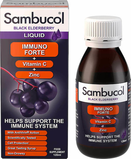 Olvos Science Sambucol Immuno Forte Συμπλήρωμα για την Ενίσχυση του Ανοσοποιητικού 120ml