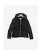 Evita Kids Quilted Jacket short Hooded Black