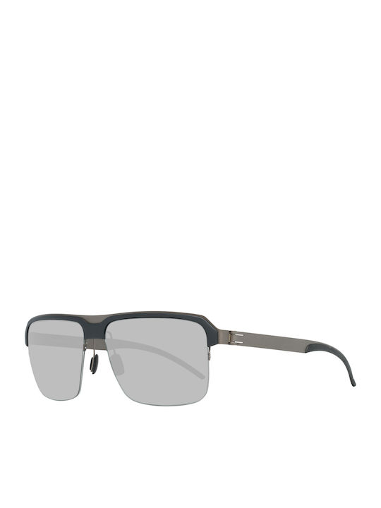 Mercedes-Benz Men's Sunglasses with Gray Metal Frame and Gray Lens M1049 D