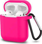 ObaStyle Case Silicone with Hook in Pink color for Apple AirPods 1 / AirPods 2