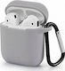 ObaStyle Case Silicone with Hook in Gray color for Apple AirPods 1 / AirPods 2