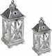 Espiel Lanterns Set Wooden Floortop Gray 2pcs