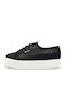 Superga 2790 Leahorse Flatforms Sneakers Black