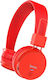 Hoco W19 Жични On Ear Слушалки Червени