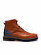 Kricket Men's Leather Military Boots Tabac Brown