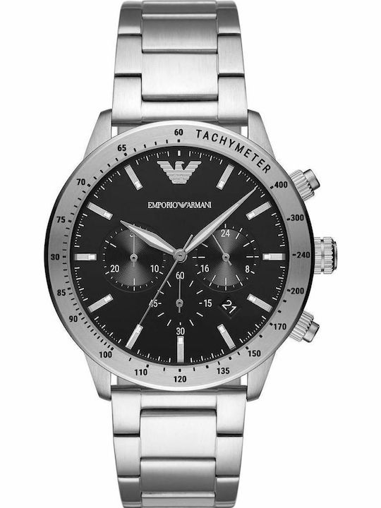 Emporio Armani Ανδρικό Ρολόι 43mm Χρονογράφος Μ...