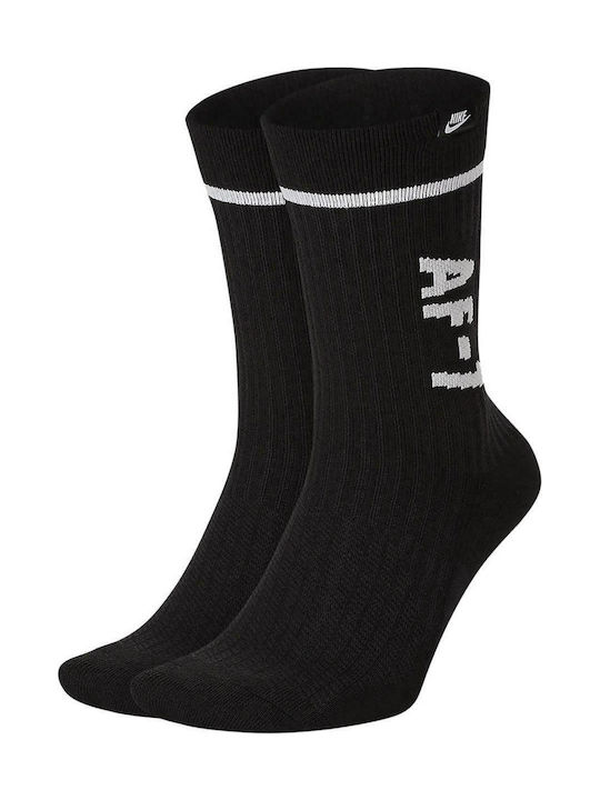 Nike SNKR Sox AF-1 Αθλητικές Κάλτσες Μαύρες 2 Ζεύγη