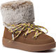 Pepe Jeans Brixton Kids Suede Boots with Lace Brown