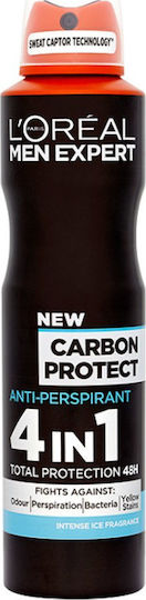 L'Oreal Paris Men Expert Carbon Protect Spray Anti-Transpirant Αποσμητικό 48h σε Spray 250ml