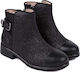 Mayoral Kids PU Leather Boots with Zipper Black