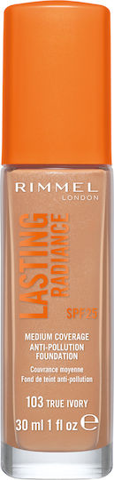 Rimmel Lasting Radiance Anti-Pollution Foundation SPF25 Лилаво/бяло 30мл