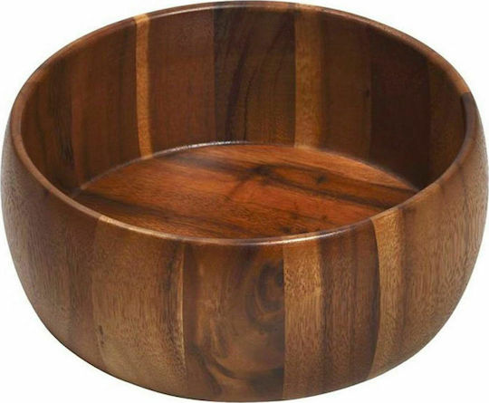 Espiel Wooden Salad Bowl Brown 25x25x9.5cm