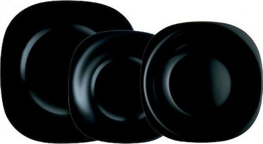 Luminarc Carine Black Porcelain Dinnerware Set 18pcs