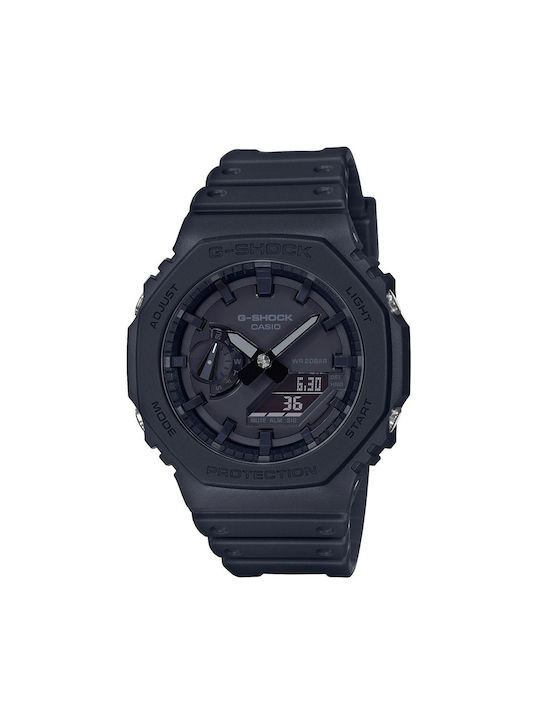 Casio G-Shock Analogic/Digital Ceas Cronograf Baterie cu Negru Brățară din cauciuc
