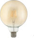 Atman LED-Lampe 4W 165mm für Fassung E27 und Form G125 Warmes Weiß 360lm Dimmbar