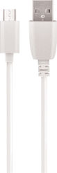 Maxlife MAXLIFEMICROW Regular USB 2.0 σε micro USB 1m Λευκό