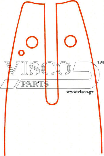 Visco Parts 08 M-50SR Лама за бензинова моторна пила 20см (8") за верига със Стъпка 3/8"LP - 3/8-инчово LP, Дебелина на водачите .050"-1.3мм и Брой водачи 34E с Granazi