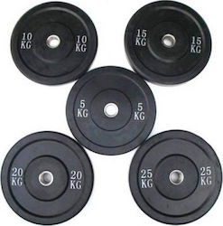 Viking Bumper Plates 104910 Scheibenset Olympischen Typs Gummierte 1 x 5kg Φ50mm