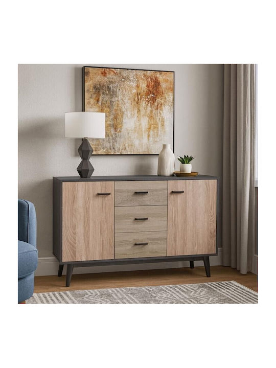 Ankor Holz Sideboard mit Schubladen Sonoma 120x38x80cm