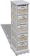 Storage Drawers with 5 Drawers Λευκή L25xW28xH90cm