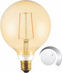 Elvhx LED Lampen für Fassung E27 und Form G125 Warmes Weiß 200lm Dimmbar 1Stück