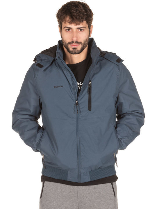 Winter Jacke Bomber Wasserdicht und Winddicht Marineblau