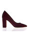 Sante Pointed Toe Burgundy High Heels