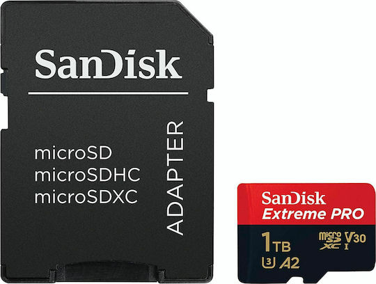 Sandisk Extreme Pro microSDXC 1TB Clasa 10 U3 V30 A2 UHS-I cu adaptor